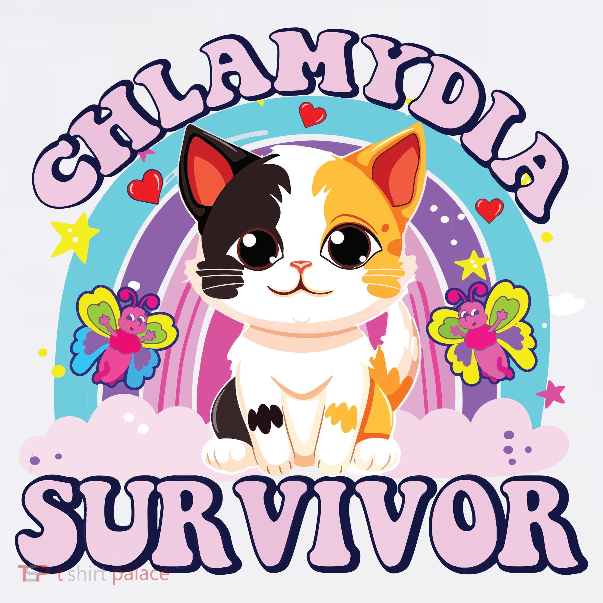 Chlamydia Survivor Cat Meme Funny Garment-Dyed Sweatshirt