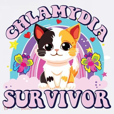 Chlamydia Survivor Cat Meme Funny Comfort Colors Garment-Dyed Hooded Sweatshirt