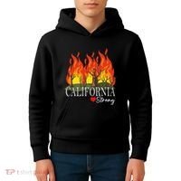 California Strong California Fire Kids Hoodie thumb 4