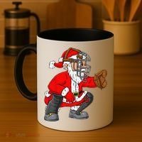 Christmas Santa Claus Baseball Catcher Xmas Coffee Mug thumb 4