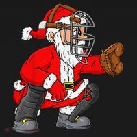 Christmas Santa Claus Baseball Catcher Xmas Women's Tank Top thumb 5