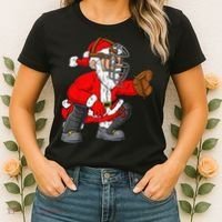 Christmas Santa Claus Baseball Catcher Xmas Women's T-Shirt thumb 2
