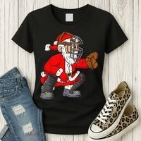 Christmas Santa Claus Baseball Catcher Xmas Women's T-Shirt thumb 3