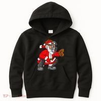 Christmas Santa Claus Baseball Catcher Xmas Kids Hoodie thumb 0