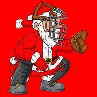 Christmas Santa Claus Baseball Catcher Xmas Santa Hat thumb 1