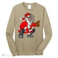 Christmas Santa Claus Baseball Catcher Xmas Long Sleeve Shirt thumb 0