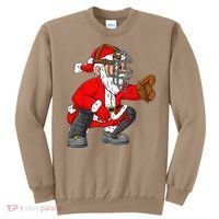 Christmas Santa Claus Baseball Catcher Xmas Sweatshirt thumb 0