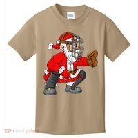 Christmas Santa Claus Baseball Catcher Xmas Kids T-Shirt thumb 0