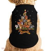 Cute Squirrel Christmas Tree Gift Decor Xmas Tree TShirt Doggie Tank thumb 0