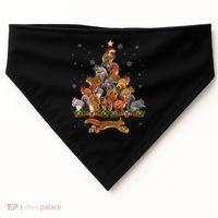 Cute Squirrel Christmas Tree Gift Decor Xmas Tree TShirt USA-Made Doggie Bandana thumb 0