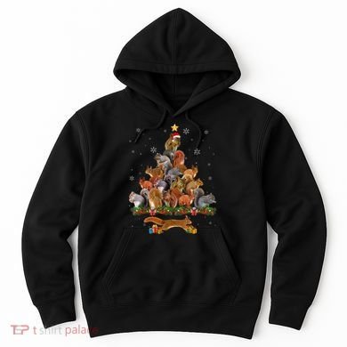 Cute Squirrel Christmas Tree Gift Decor Xmas Tree TShirt Hoodie