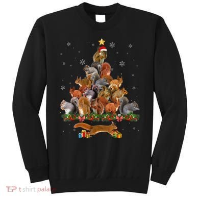Cute Squirrel Christmas Tree Gift Decor Xmas Tree TShirt Sweatshirt