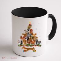 Cute Squirrel Christmas Tree Gift Decor Xmas Tree TShirt Coffee Mug thumb 1
