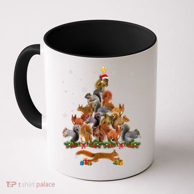 Cute Squirrel Christmas Tree Gift Decor Xmas Tree TShirt Coffee Mug
