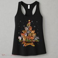 Cute Squirrel Christmas Tree Gift Decor Xmas Tree TShirt Women's Tank Top thumb 3