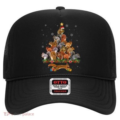 Cute Squirrel Christmas Tree Gift Decor Xmas Tree TShirt Hat