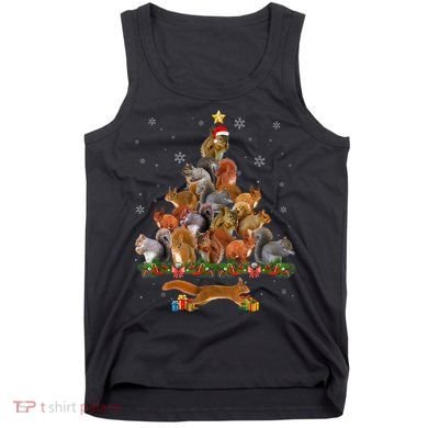 Cute Squirrel Christmas Tree Gift Decor Xmas Tree TShirt Tank Top