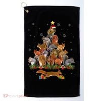 Cute Squirrel Christmas Tree Gift Decor Xmas Tree TShirt Golf Towel thumb 0