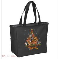 Cute Squirrel Christmas Tree Gift Decor Xmas Tree TShirt Tote Bag thumb 2