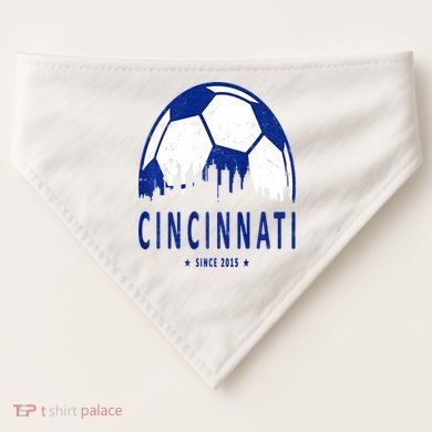 Cincinnati Soccer USA-Made Doggie Bandana