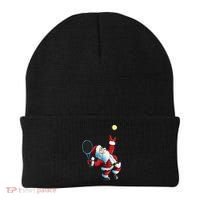 Christmas Santa Claus Tennis Game Tennis Racket Beanie thumb 0