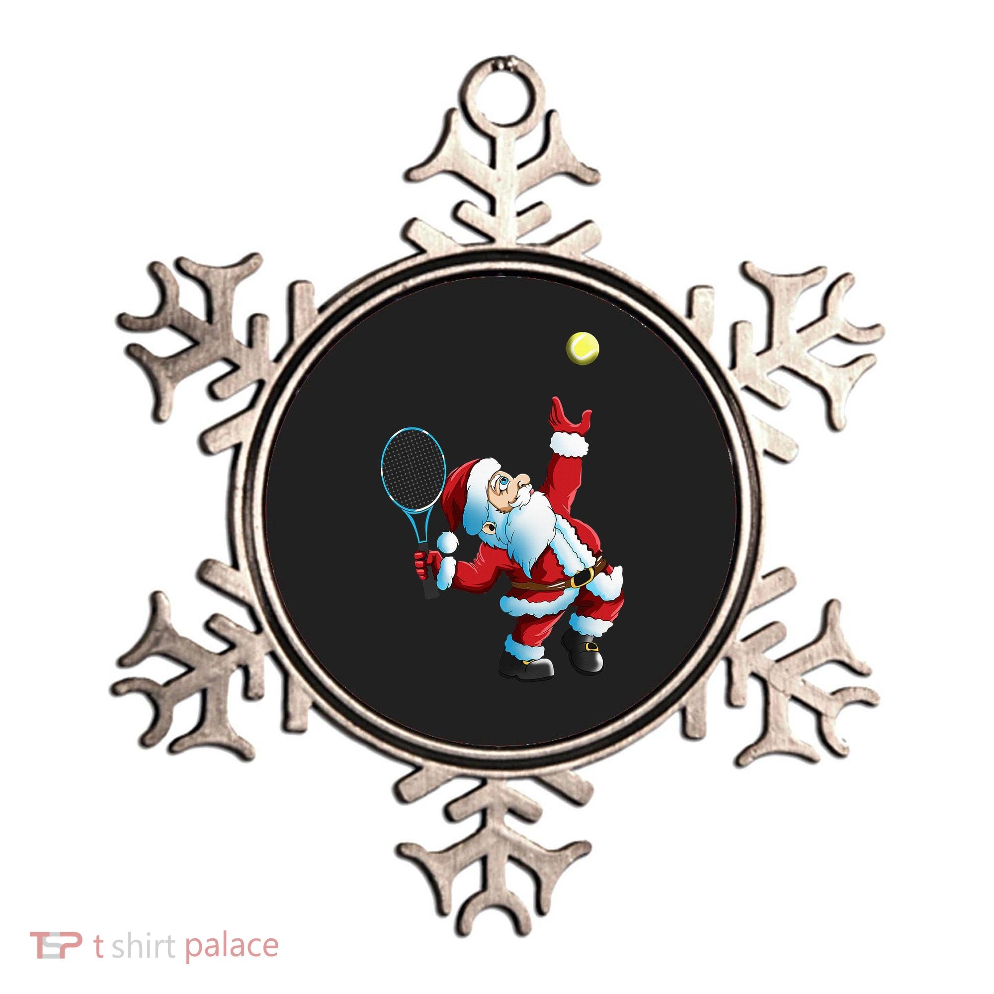 Christmas Santa Claus Tennis Game Tennis Racket Ornament
