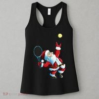 Christmas Santa Claus Tennis Game Tennis Racket Women's Tank Top thumb 3