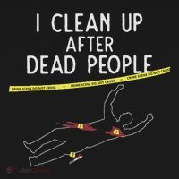 Crime Scene Cleaner I Clean Up After Dead People Ornament thumb 1