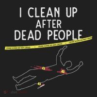 Crime Scene Cleaner I Clean Up After Dead People Hat thumb 2