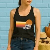 Cabover Slidein Camper RV Truck Retro Truck Camper Women's Tank Top thumb 2