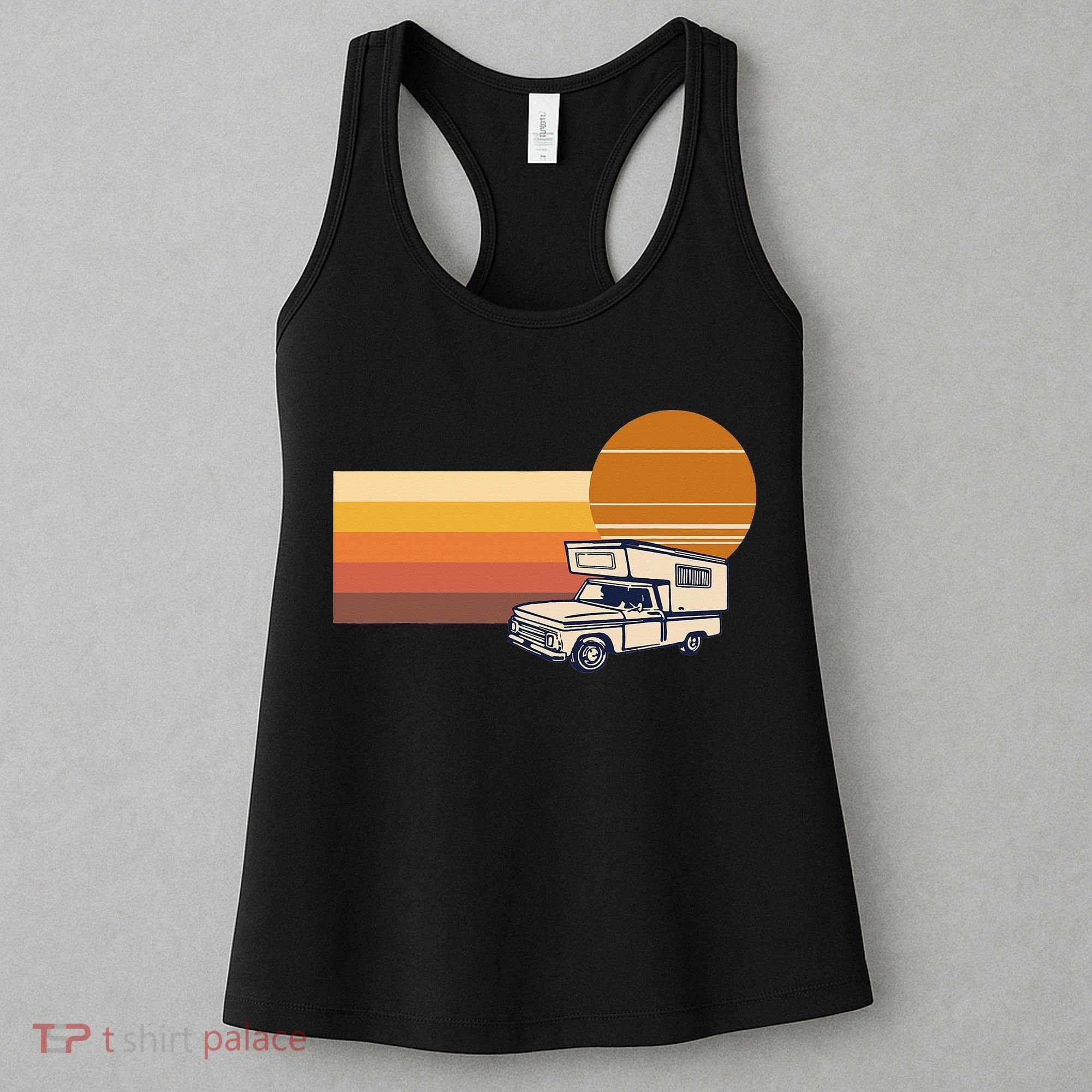 Cabover Slidein Camper RV Truck Retro Truck Camper Women's Tank Top
