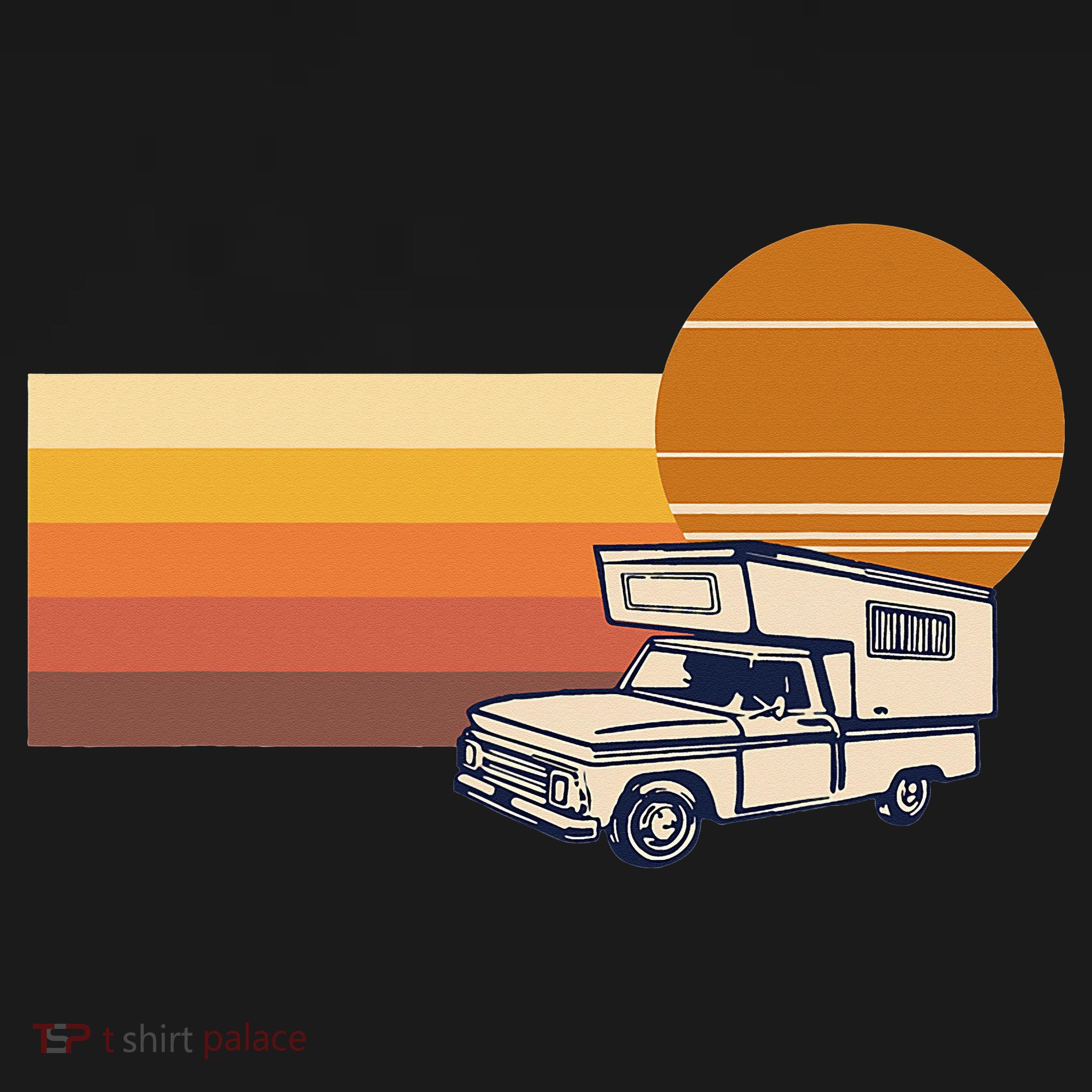 Cabover Slidein Camper RV Truck Retro Truck Camper Women's Tank Top