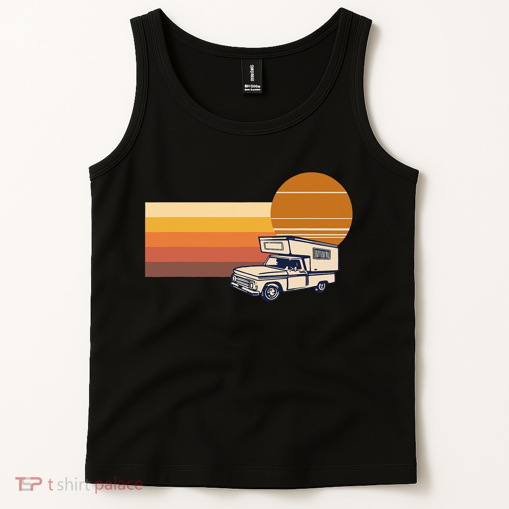 Cabover Slidein Camper RV Truck Retro Truck Camper Tank Top