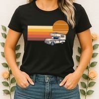 Cabover Slidein Camper RV Truck Retro Truck Camper Women's T-Shirt thumb 2