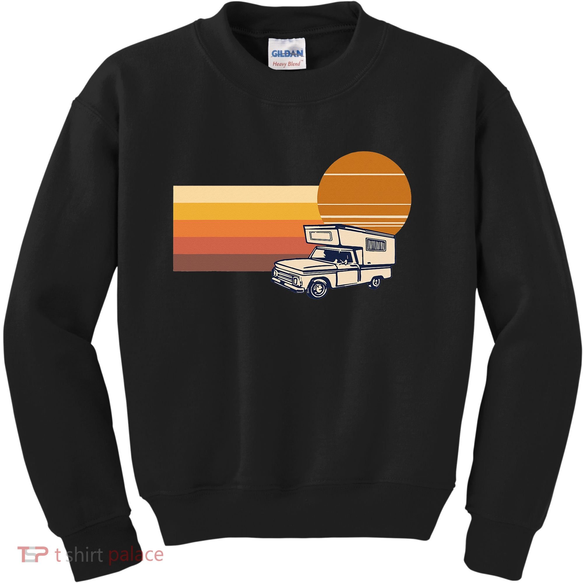 Cabover Slidein Camper RV Truck Retro Truck Camper Kids Sweatshirt