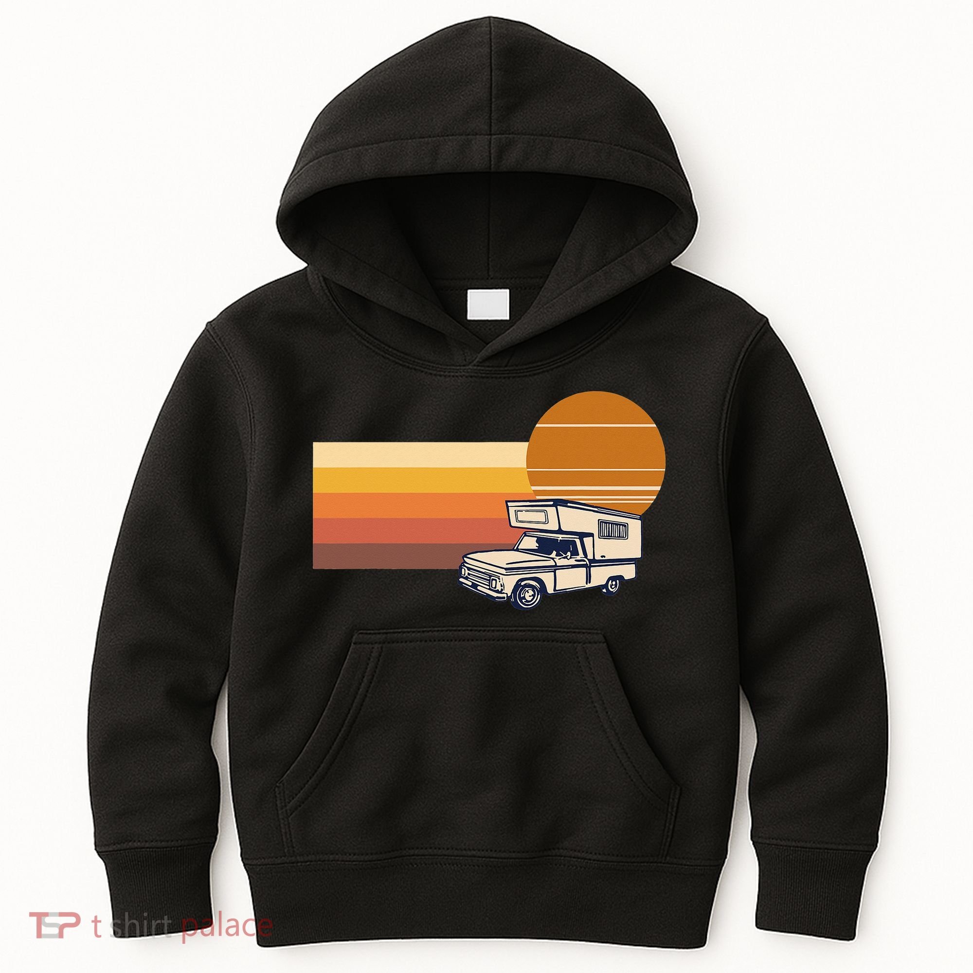 Cabover Slidein Camper RV Truck Retro Truck Camper Kids Hoodie