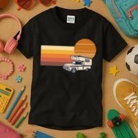 Cabover Slidein Camper RV Truck Retro Truck Camper Kids T-Shirt thumb 3
