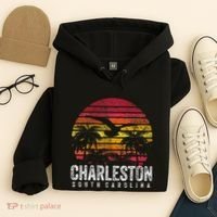 Charleston South Carolina Retro 70s 80s Style Hoodie thumb 4