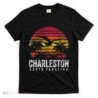 Charleston South Carolina Retro 70s 80s Style T-Shirt thumb 0