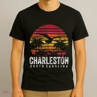 Charleston South Carolina Retro 70s 80s Style T-Shirt thumb 3