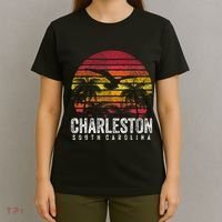 Charleston South Carolina Retro 70s 80s Style T-Shirt thumb 4