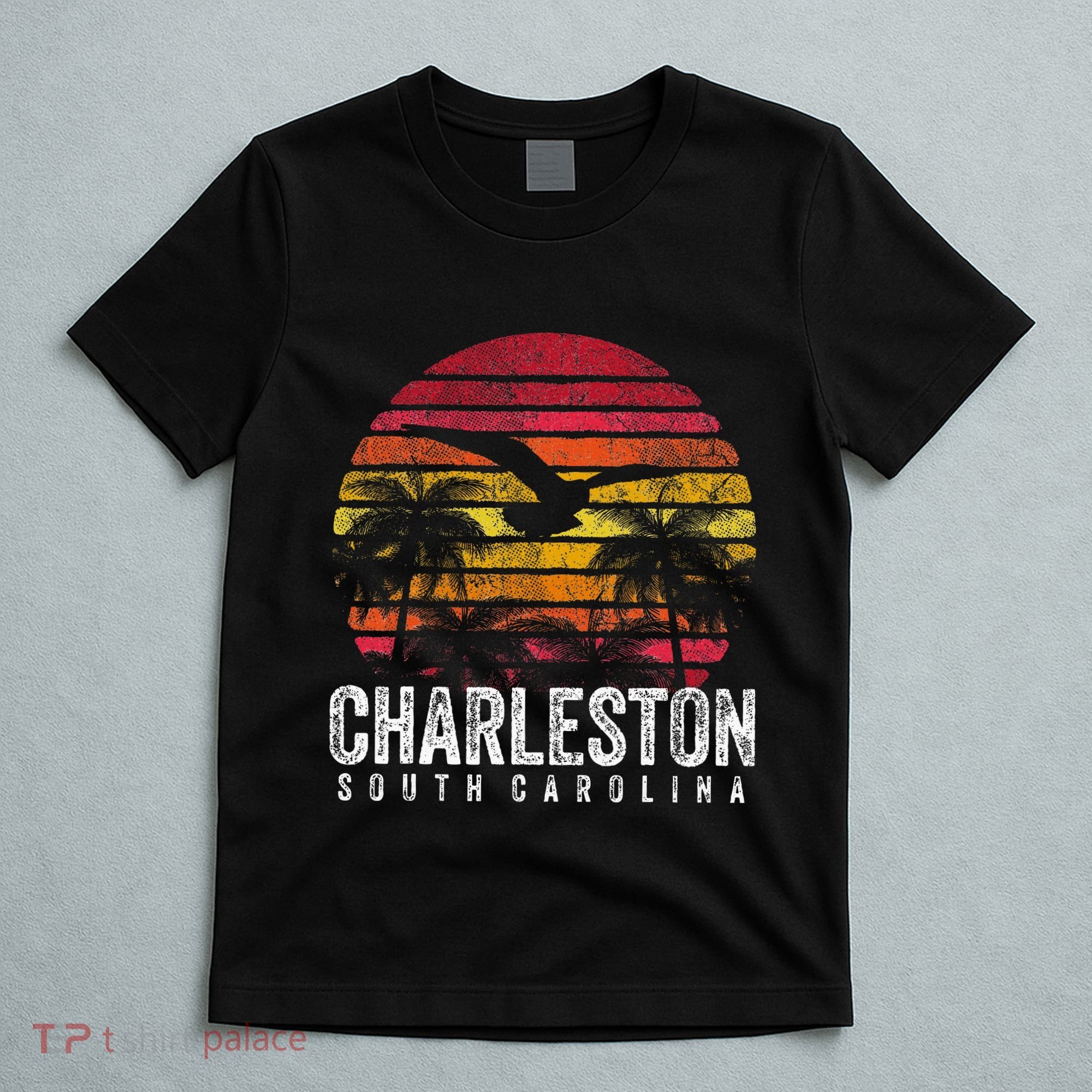 Charleston South Carolina Retro 70s 80s Style T-Shirt