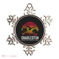 Charleston South Carolina Retro 70s 80s Style Ornament thumb 0
