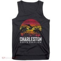 Charleston South Carolina Retro 70s 80s Style Tank Top thumb 0