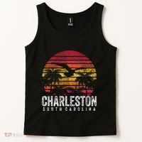 Charleston South Carolina Retro 70s 80s Style Tank Top thumb 2