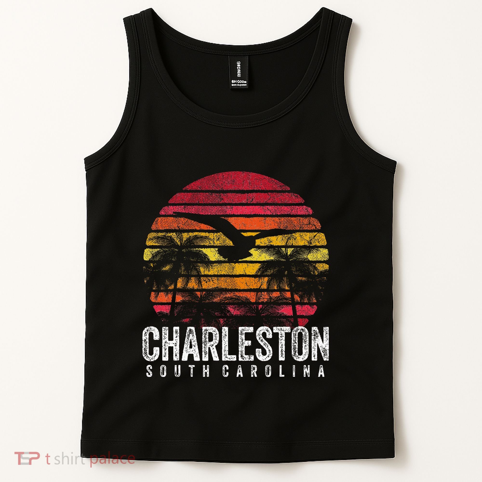 Charleston South Carolina Retro 70s 80s Style Tank Top