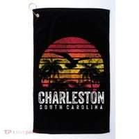 Charleston South Carolina Retro 70s 80s Style Golf Towel thumb 0