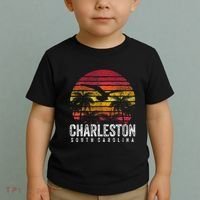 Charleston South Carolina Retro 70s 80s Style Toddler T-Shirt thumb 2
