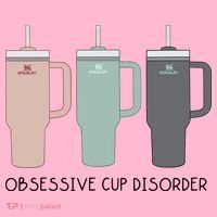 Cool Stanley Cup Ocd Obsessive Cup Disorder Coaster thumb 2