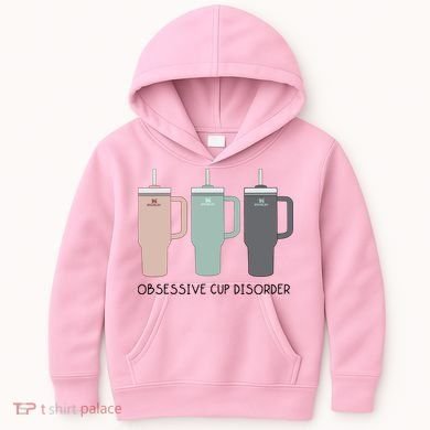 Cool Stanley Cup Ocd Obsessive Cup Disorder Kids Hoodie